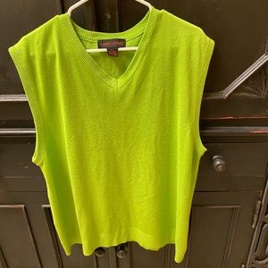 Men’s spring vest - lime green.